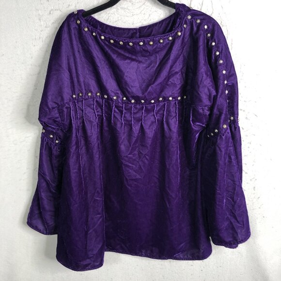 Roja Velvet Top Women Medium Purple Studded Velour Festival Castle Core Regal - Picture 3 of 16